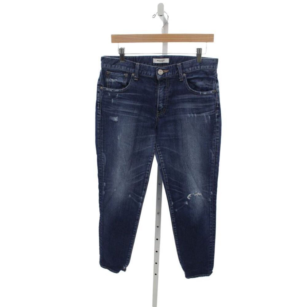 Moussy Womens Cropped Jeans Blue High Rise Cotton Size 30